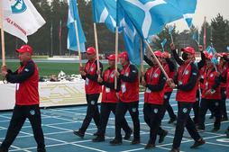 Команда Кобяйского улуса на церемонии открытия