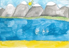 Вид на горы, Мещерякова Дарина, 10 лет. Кубаньгазгеофизика