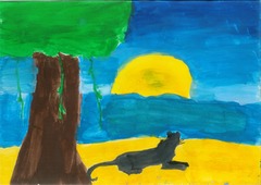 Пантера на закате, Дрожжина Анна, 9 лет. Кубаньгазгеофизика